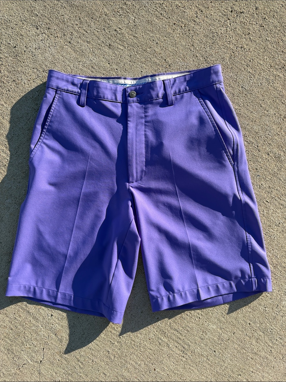 FootJoy Purple Flat Front Golf Shorts